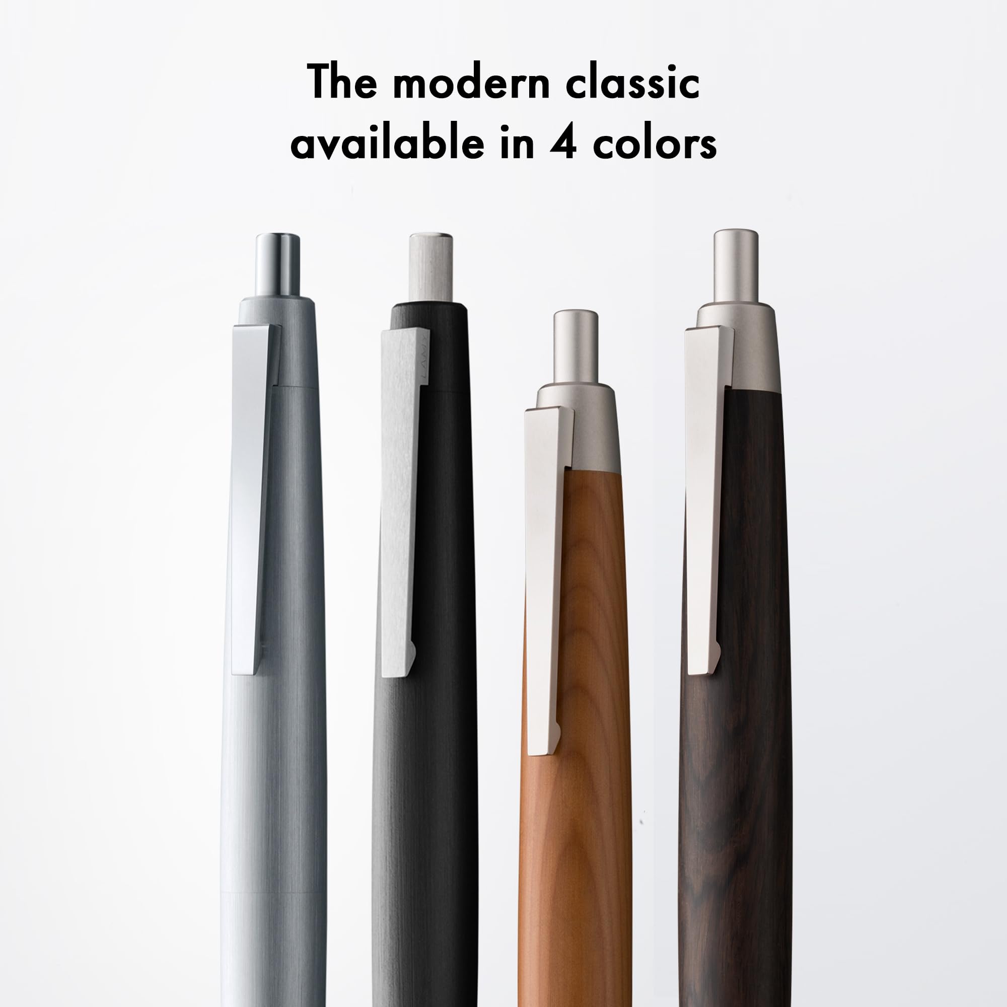 Lamy 2000 blackwood - elegant ballpoint pen with grenadilla wood casing and palladium finish - perfectly balanced - incl. giant refill M 16 in line width M in black - Image 5