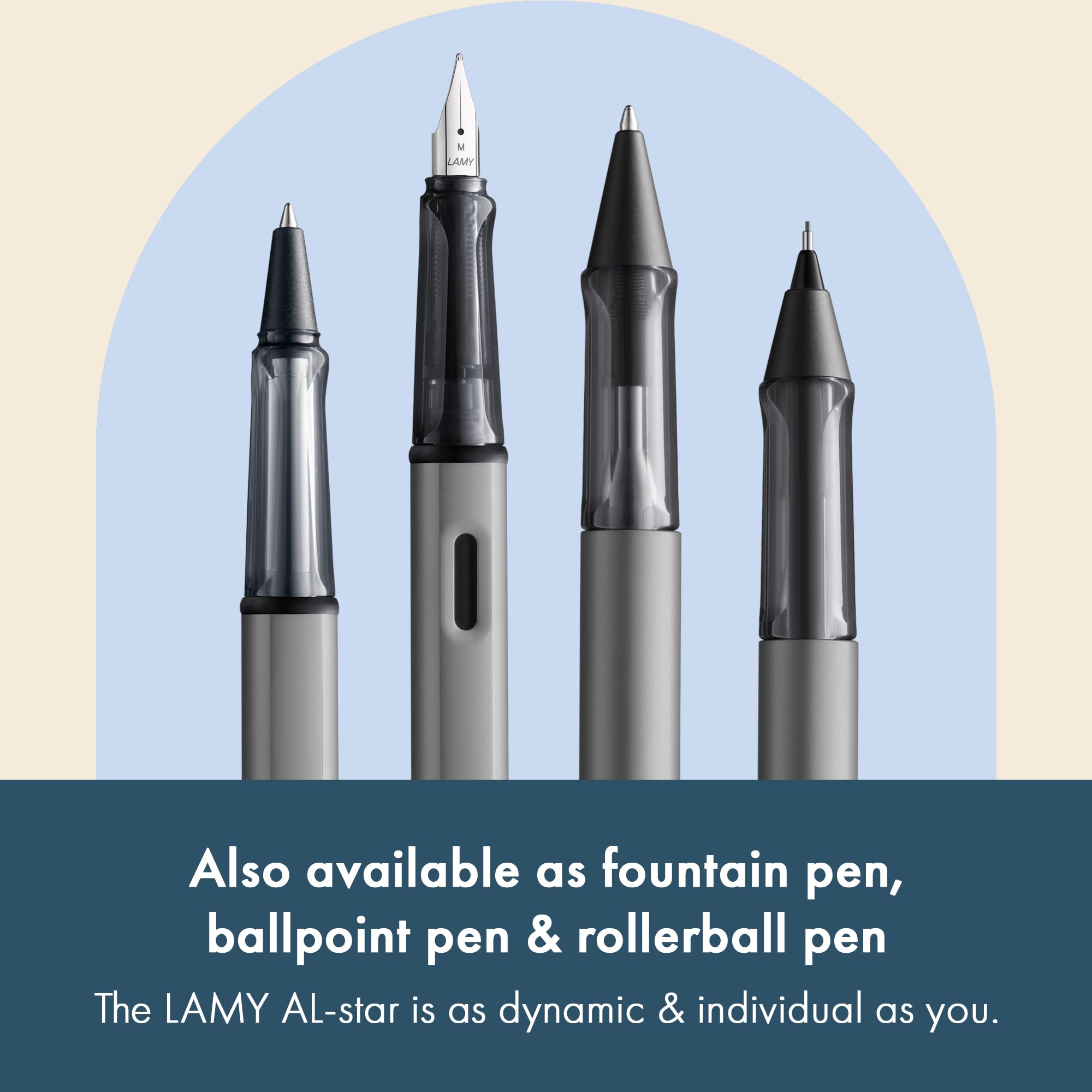 LAMY AL-star graphite - Mechanical Pencil with transparent, ergonomic grip & lightweight aluminum body - including LAMY M 41 fine line refill 0.5 mm & eraser tip - Image 4