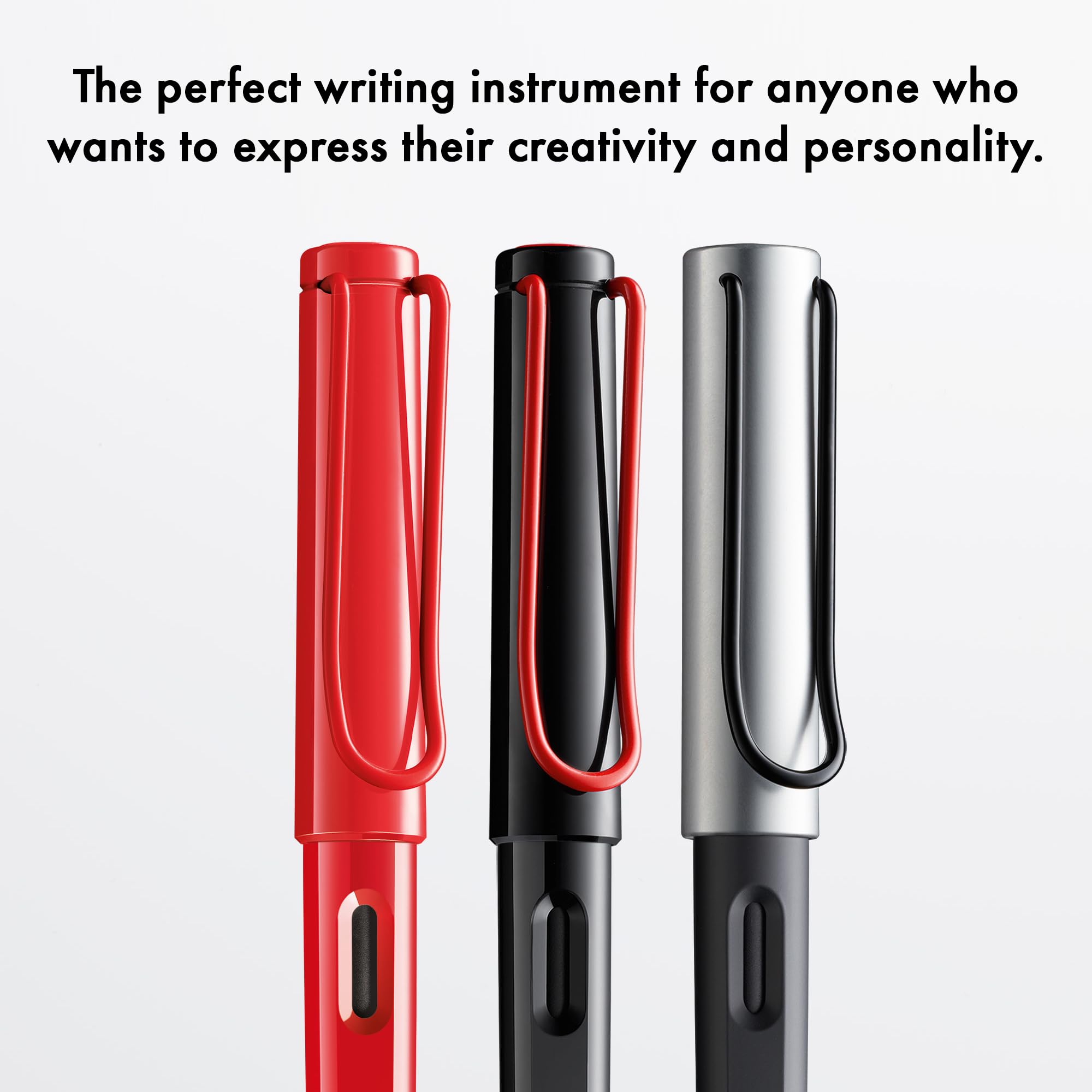 Lamy joy black - calligraphy fountain pen with ergonomic grip & polished steel nib in line width 1.5 mm - Calligraphy Fountain Pen with ribbon nib - incl. ink cartridge T 10 blue - Image 6