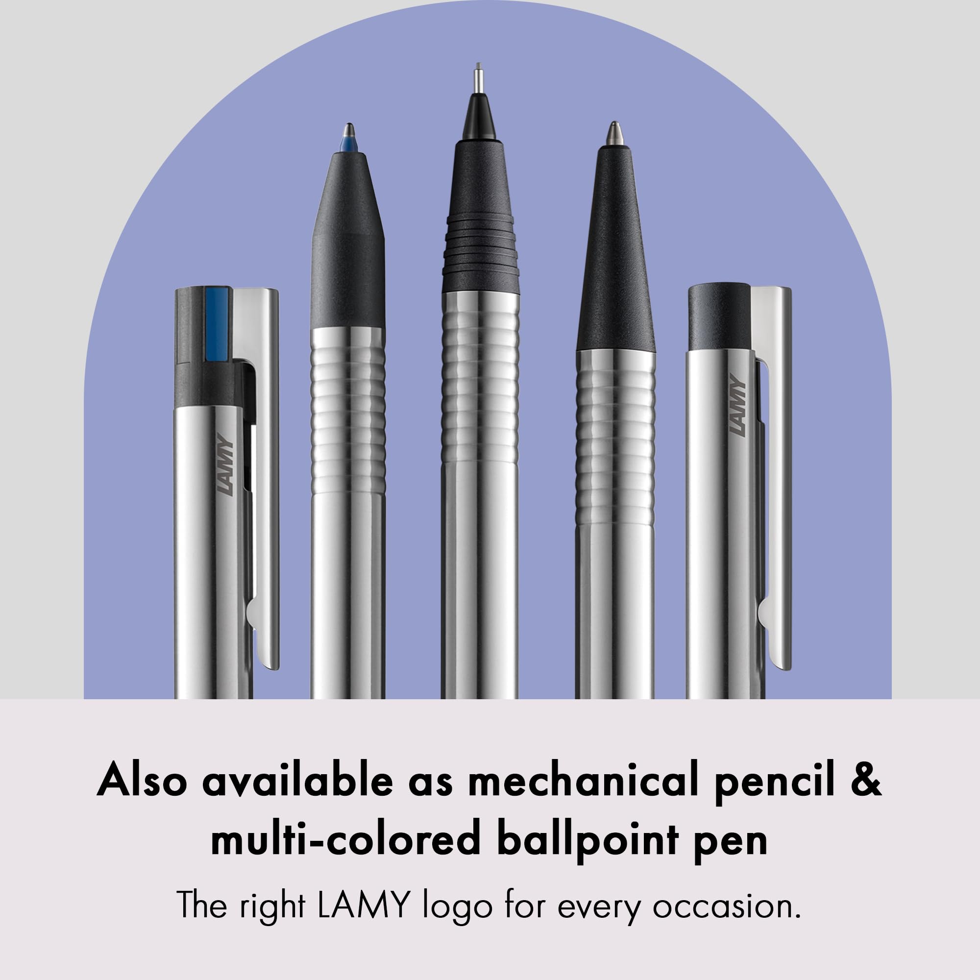Lamy logo matt black - Ballpoint Pen in an elegant & robust stainless steel case - line width M - including large capacity refill M 16 in black - Image 5