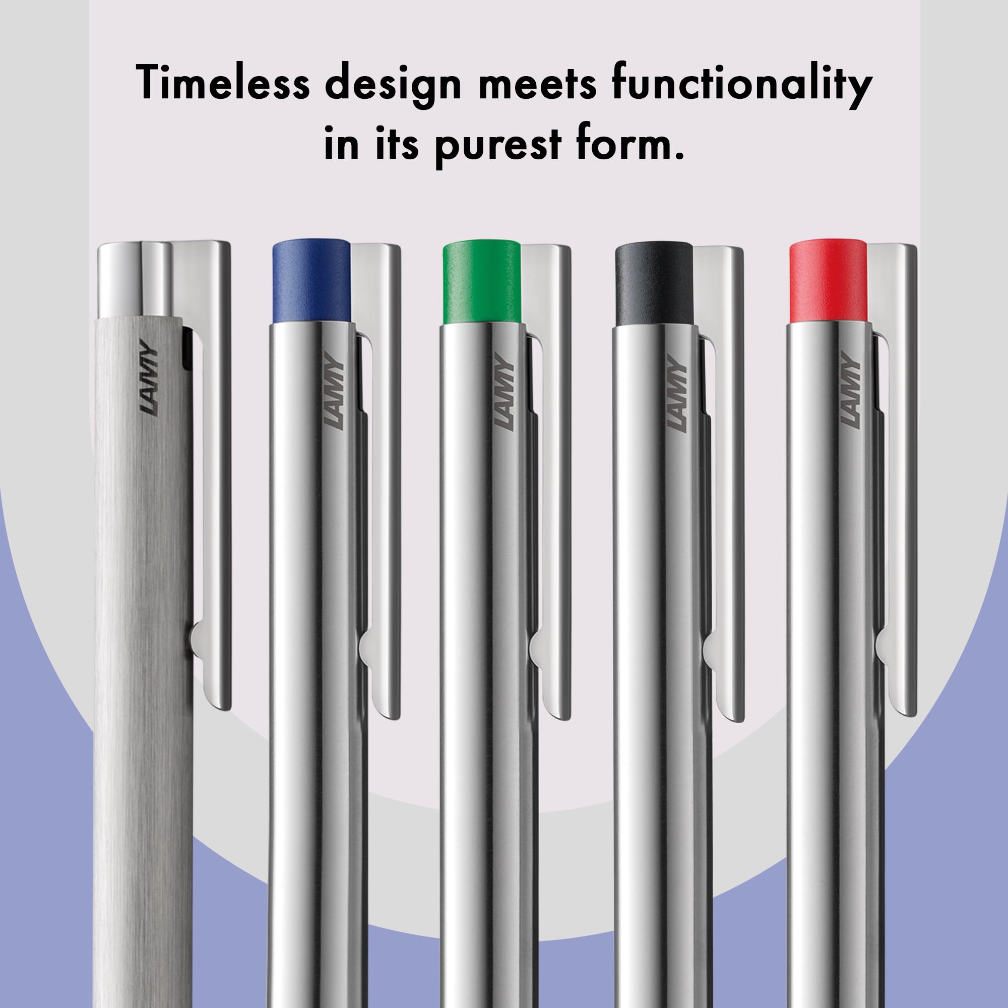 Lamy logo matt black - Ballpoint Pen in an elegant & robust stainless steel case - line width M - including large capacity refill M 16 in black - Image 6