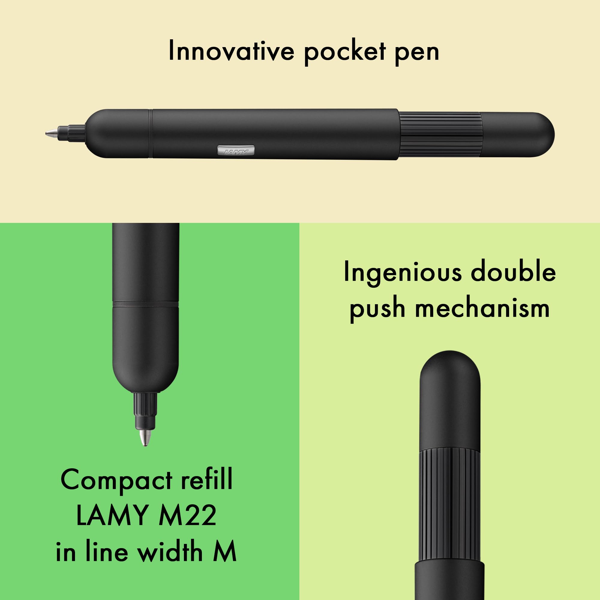 LAMY Pico Matte Black Ballpoint Pen, Oil-based, L288 - Image 5