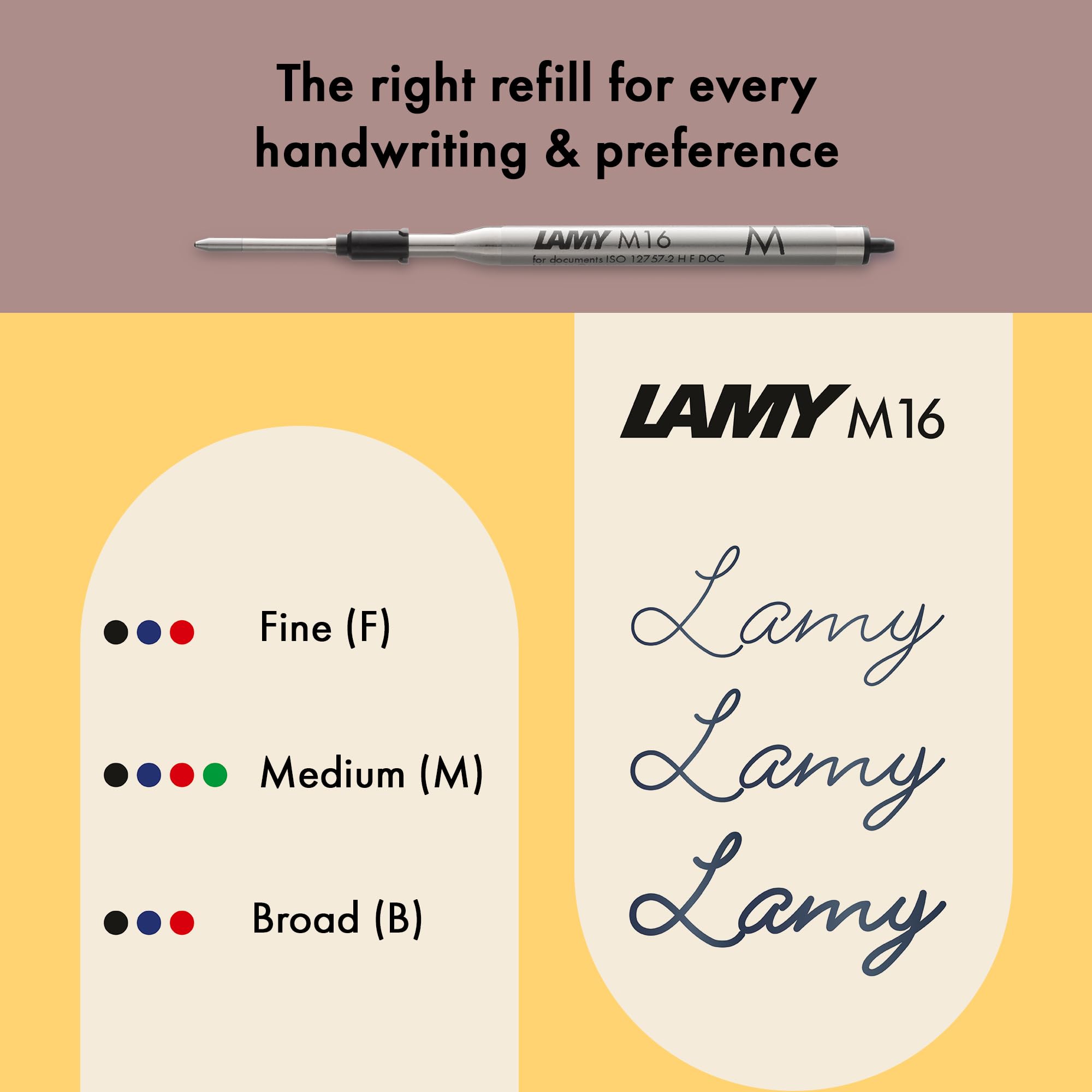 Lamy safari red - Ballpoint Pen with ergonomic grip & line width M - for pleasant long writing - made of robust ASA plastic – including large capacity refill M 16 in blue - Image 5