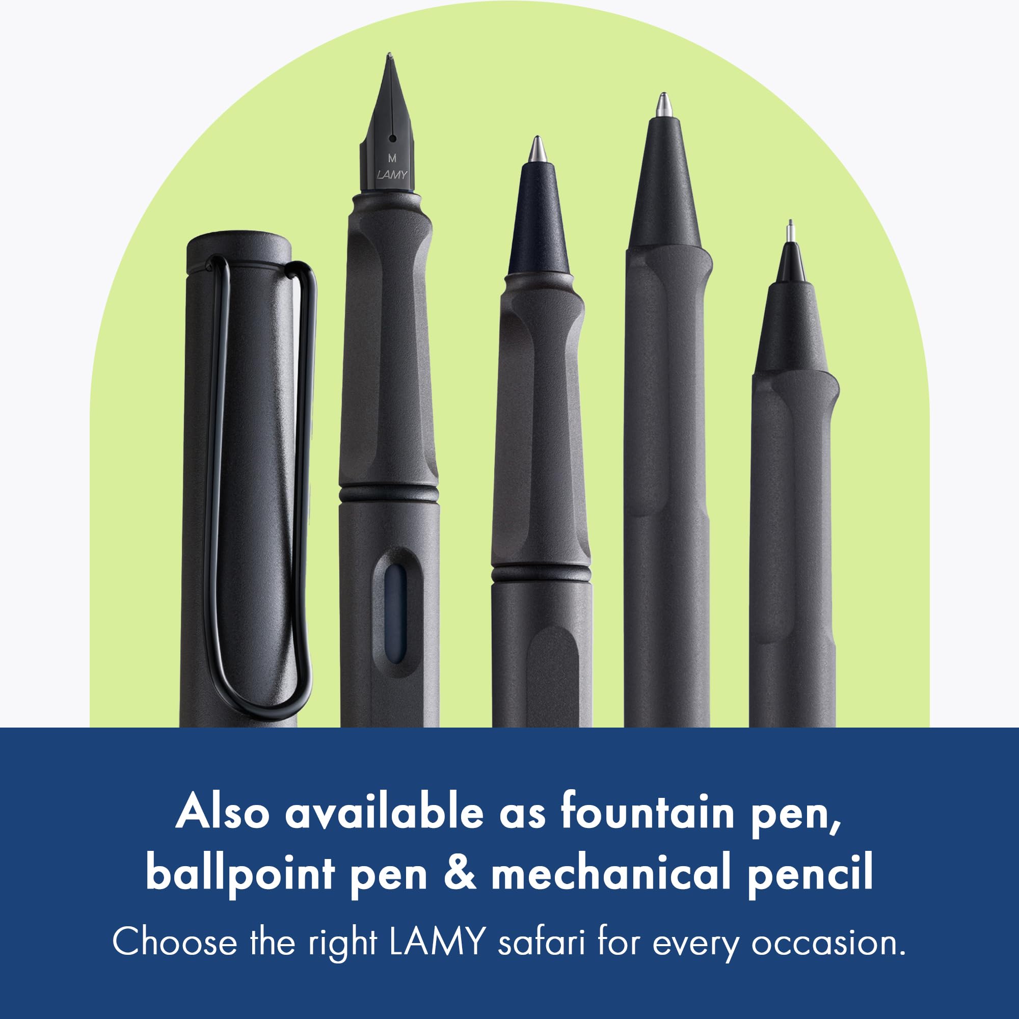 Lamy safari umbra - Rollerball Pen with ergonomic grip & line width M - for pleasant long writing - made of robust ASA plastic - including rollerball refill M 63 in blue - Image 6