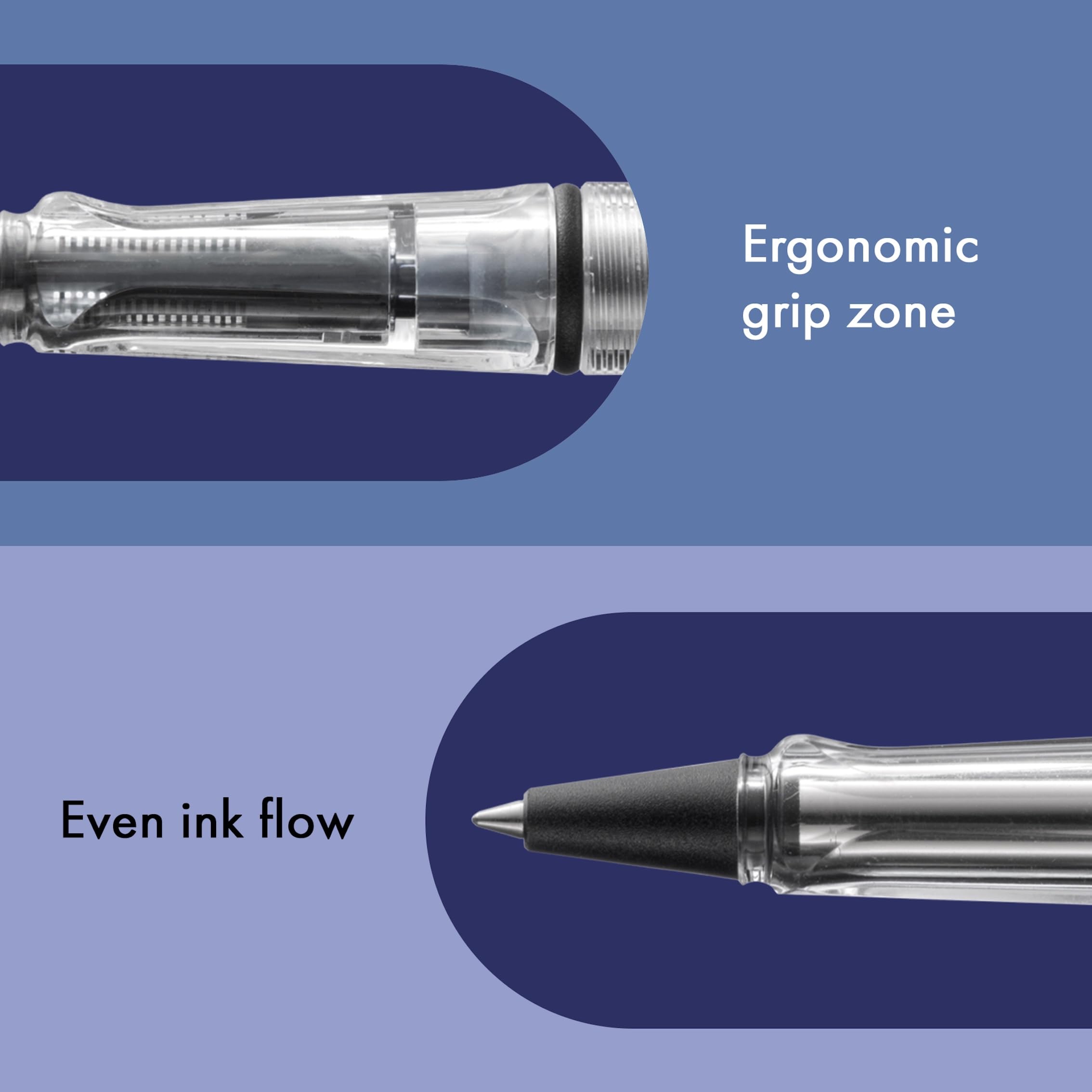 Lamy safari vista - Rollerball Pen with ergonomic grip & line width M - for pleasant long writing - made of robust ASA plastic - including rollerball refill M 63 in blue - Image 3