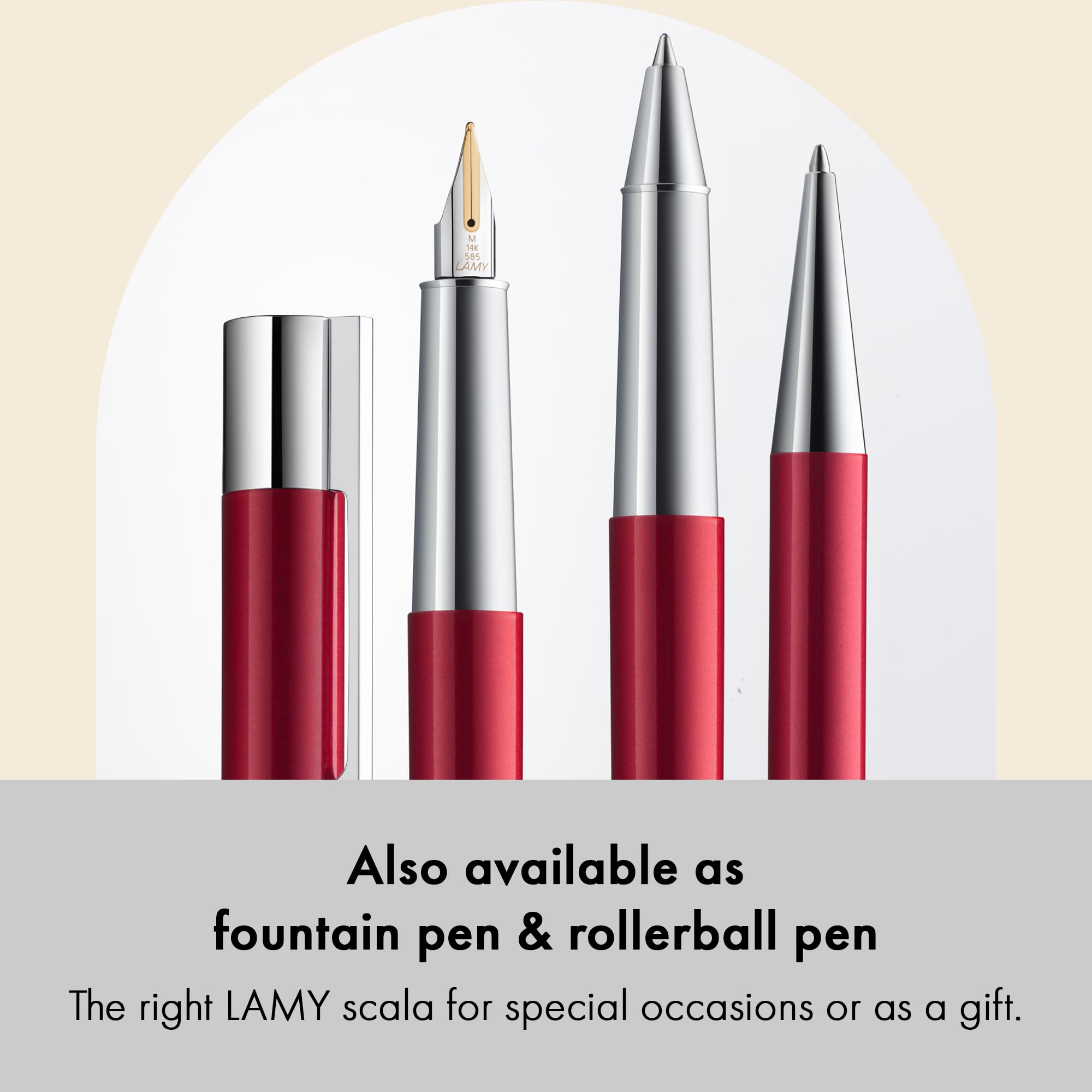 Lamy scala pianored - puristic Ballpoint Pen in line width M - robust all-metal body & glossy lacquer finish - incl. large capacity refill M 16 in black - Image 4