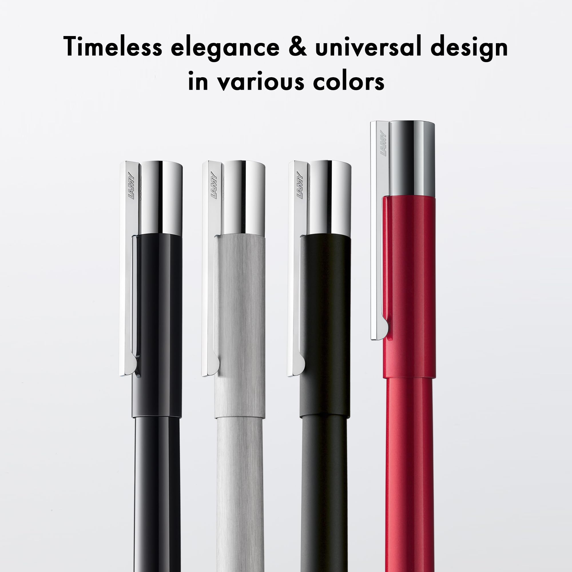 LAMY scala pianored - puristic Rollerball Pen in robust all-metal body & glossy lacquer finish - polished grip & in line width M - including LAMY M 63 rollerball refill in black - Image 5