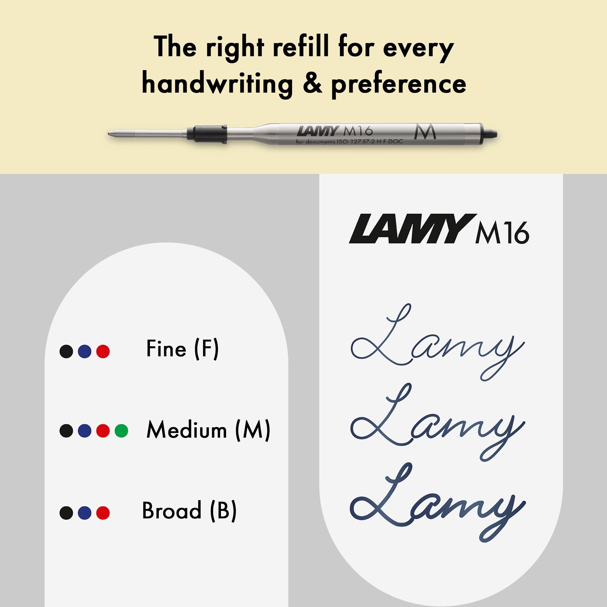 Lamy studio black - ballpoint pen in elegant stainless steel casing - with propeller-shaped clip - incl. giant refill M 16 in line width M in black - Image 4