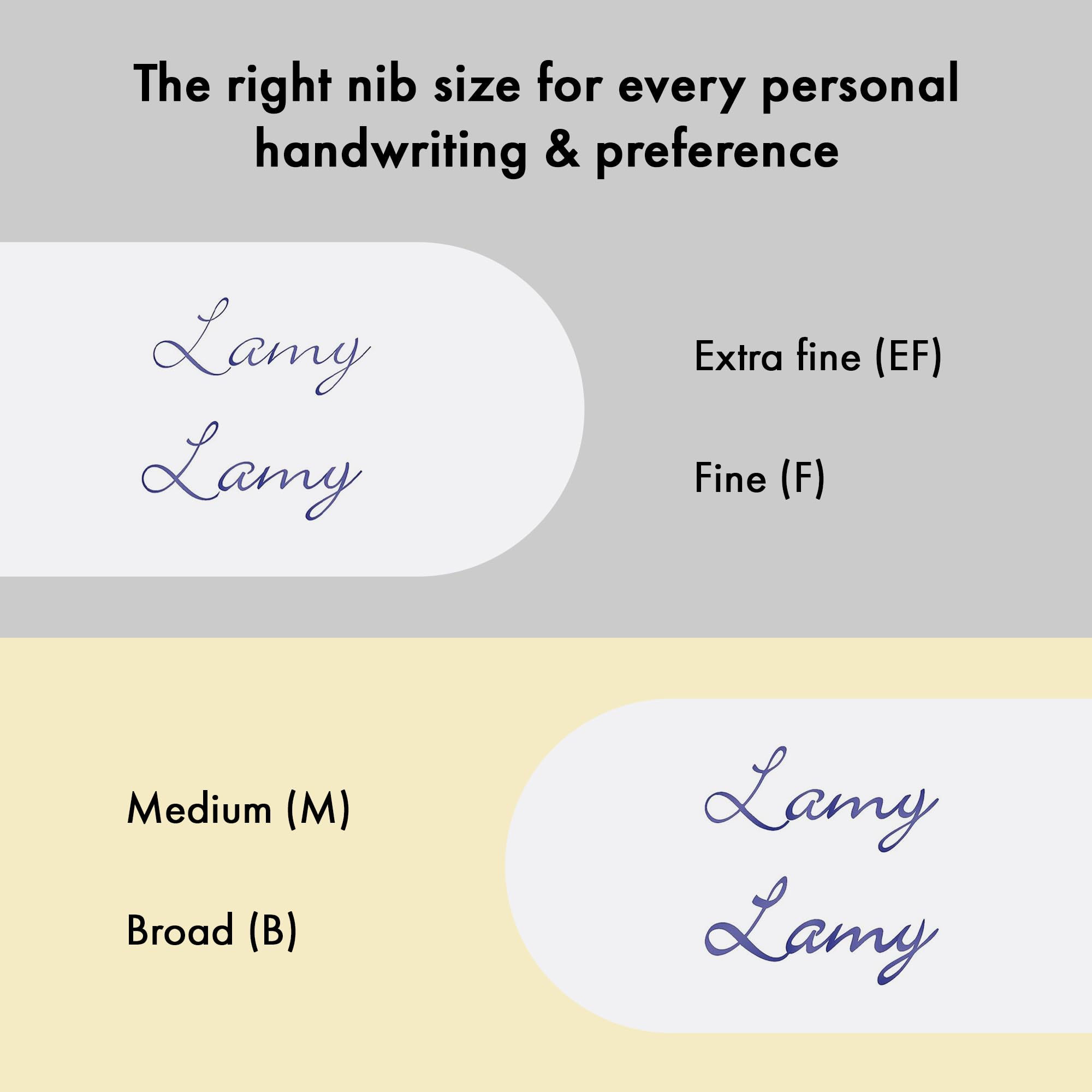 Lamy studio black - Fountain Pen in elegant metal body - steel nib, partially platinum-plated & in nib size M - incl T 10 blue ink cartridge - Image 4