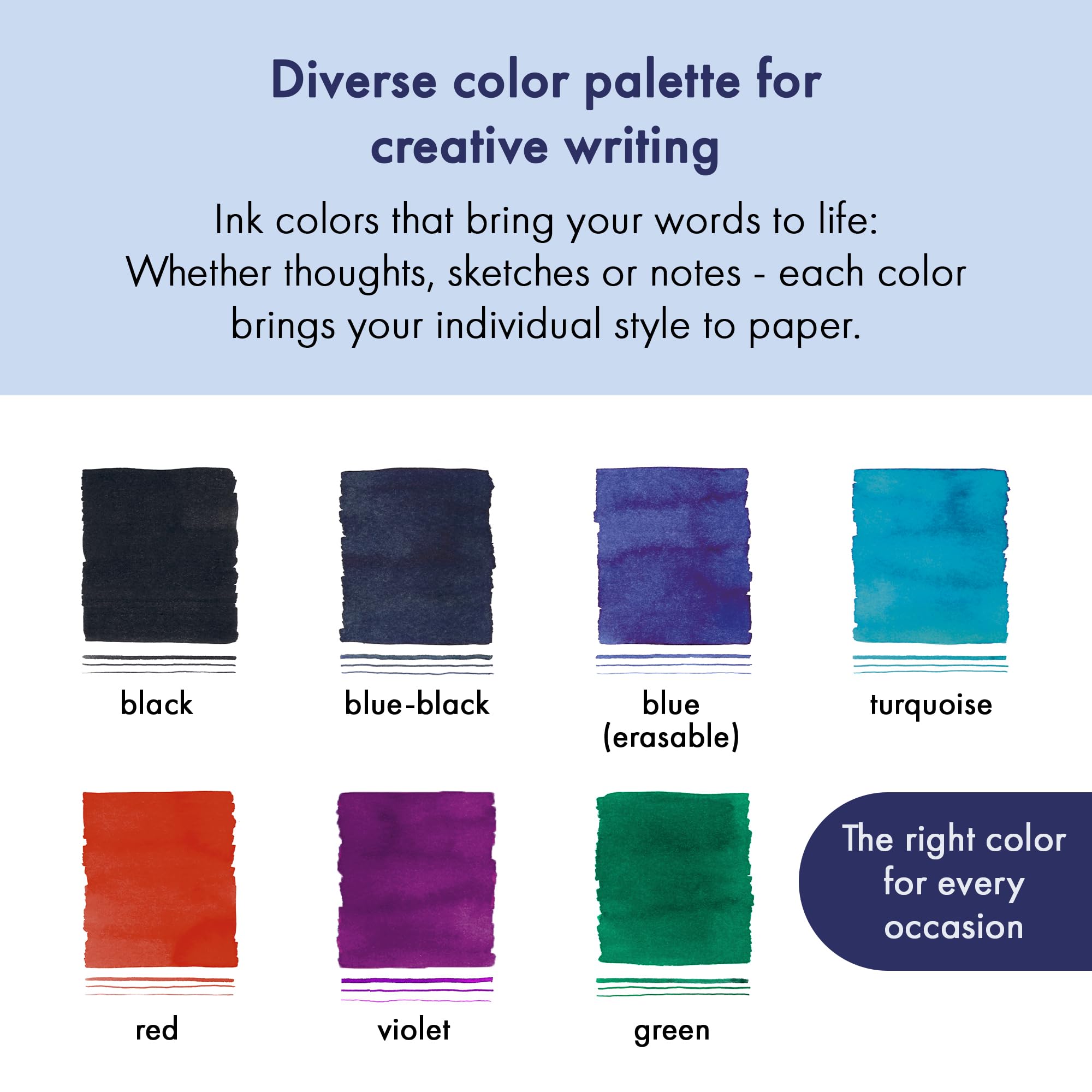 LAMY T10 Ink cartridges with Large Ink Capacity - Suitable for All Lamy Fountain Pen Models - Contents 1.25 ml per Cartridge - 5 Pieces per Pack - Ink Color Turquoise - Image 5